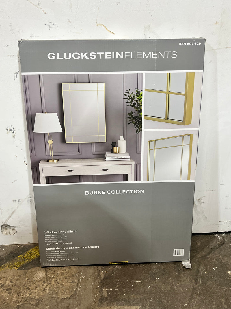 Gluckstein Burke 21-inch W x 30-inch H Window Panel Wall-Mounted Mirror