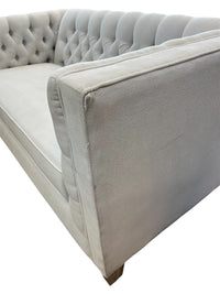Tufted Back Loveseat With Velvet Upholstery