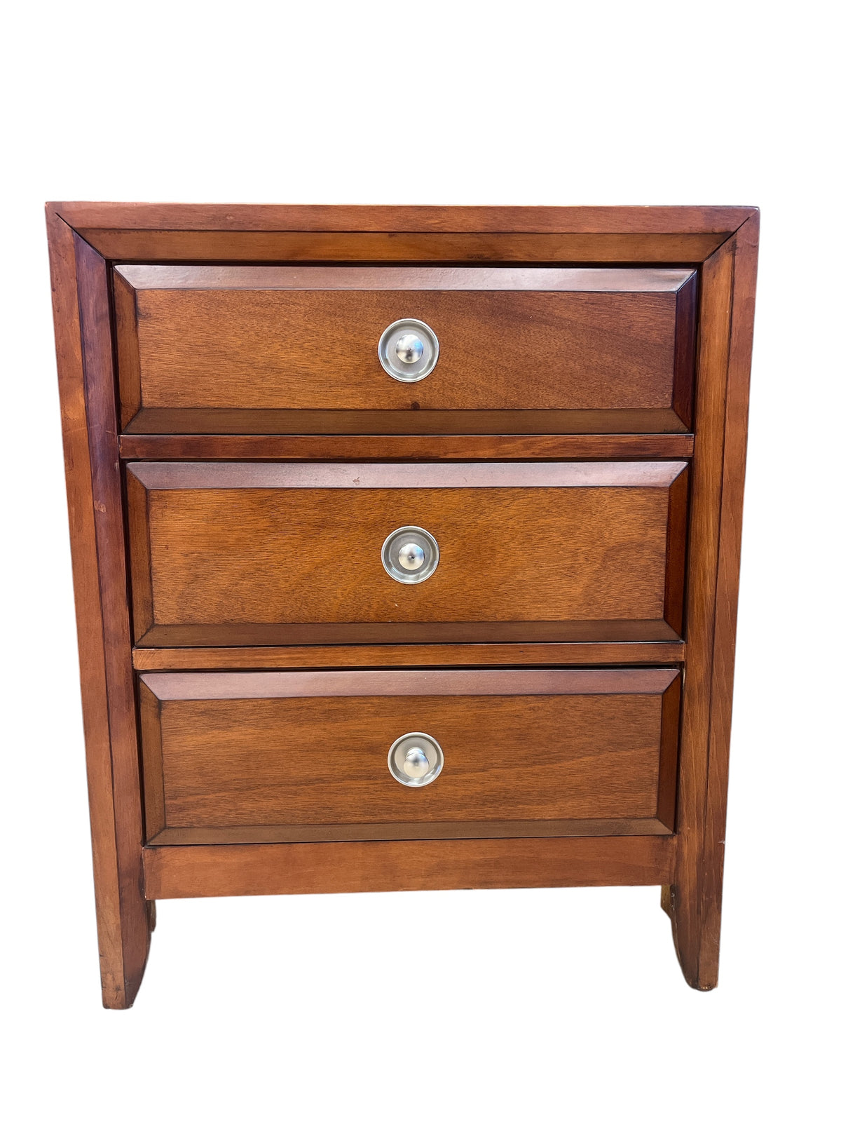 Matching Wood 3 Drawer Nightstand - Set of 2