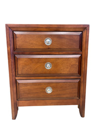 Matching Wood 3 Drawer Nightstand - Set of 2