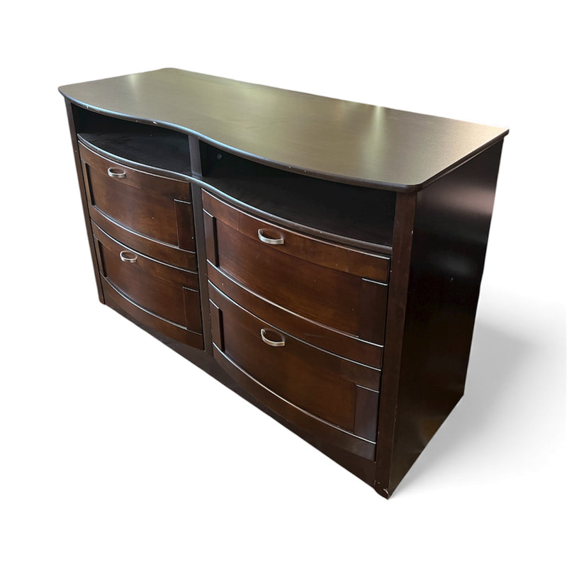 Dark Brown Dresser With 4 Drawers