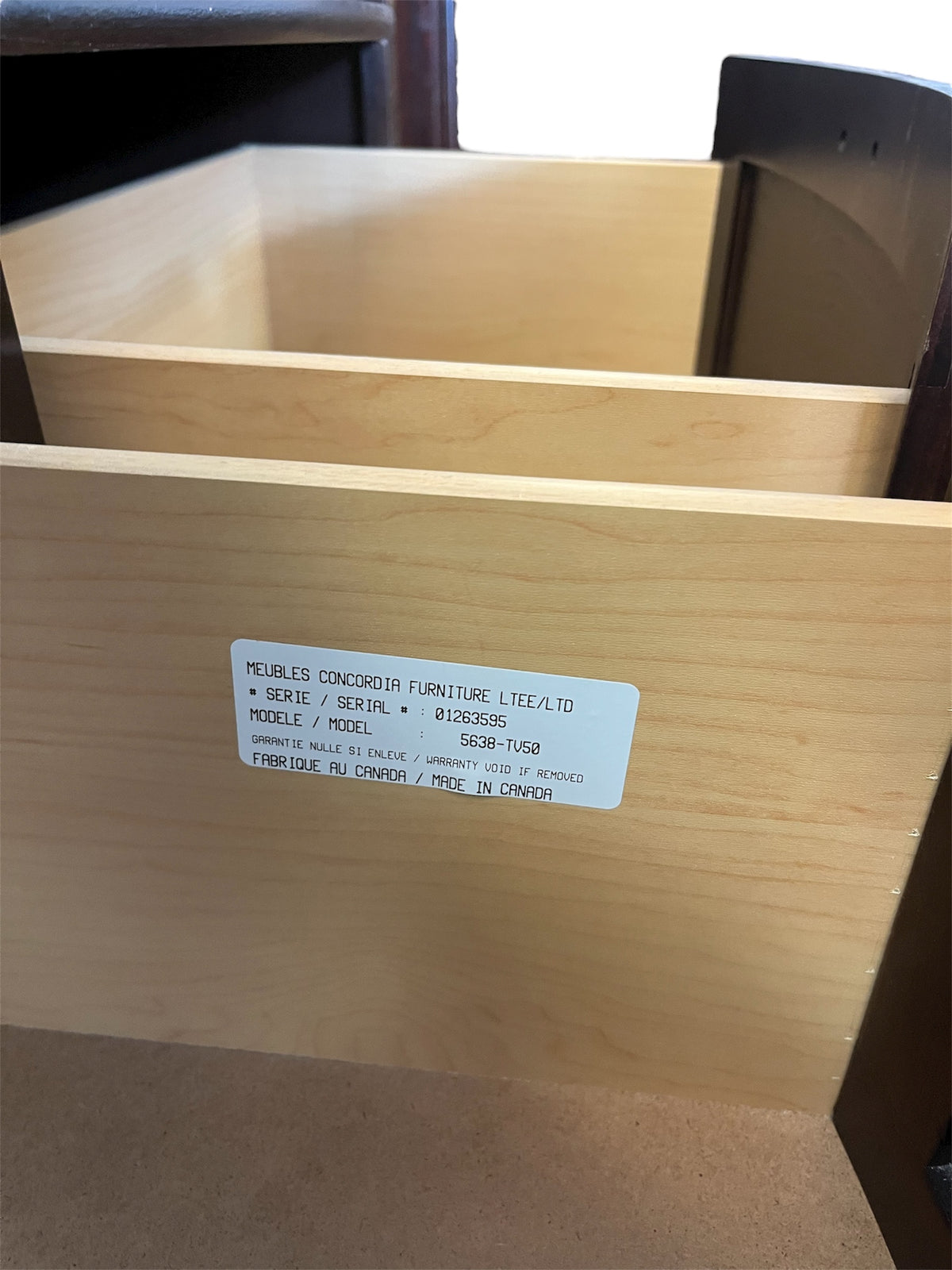 Dark Brown Dresser With 4 Drawers