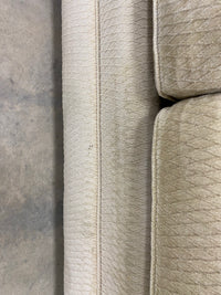 Cream Woven Fabric Three Cushion Sofa