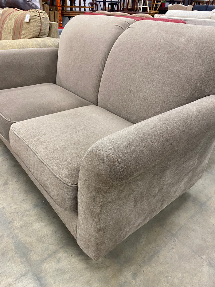 Beige Chenille Fabric Loveseat