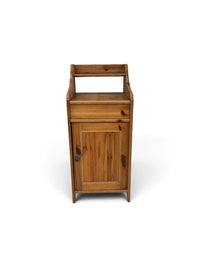 Rustic Solid Pine Wood Short Storage Cabinet
