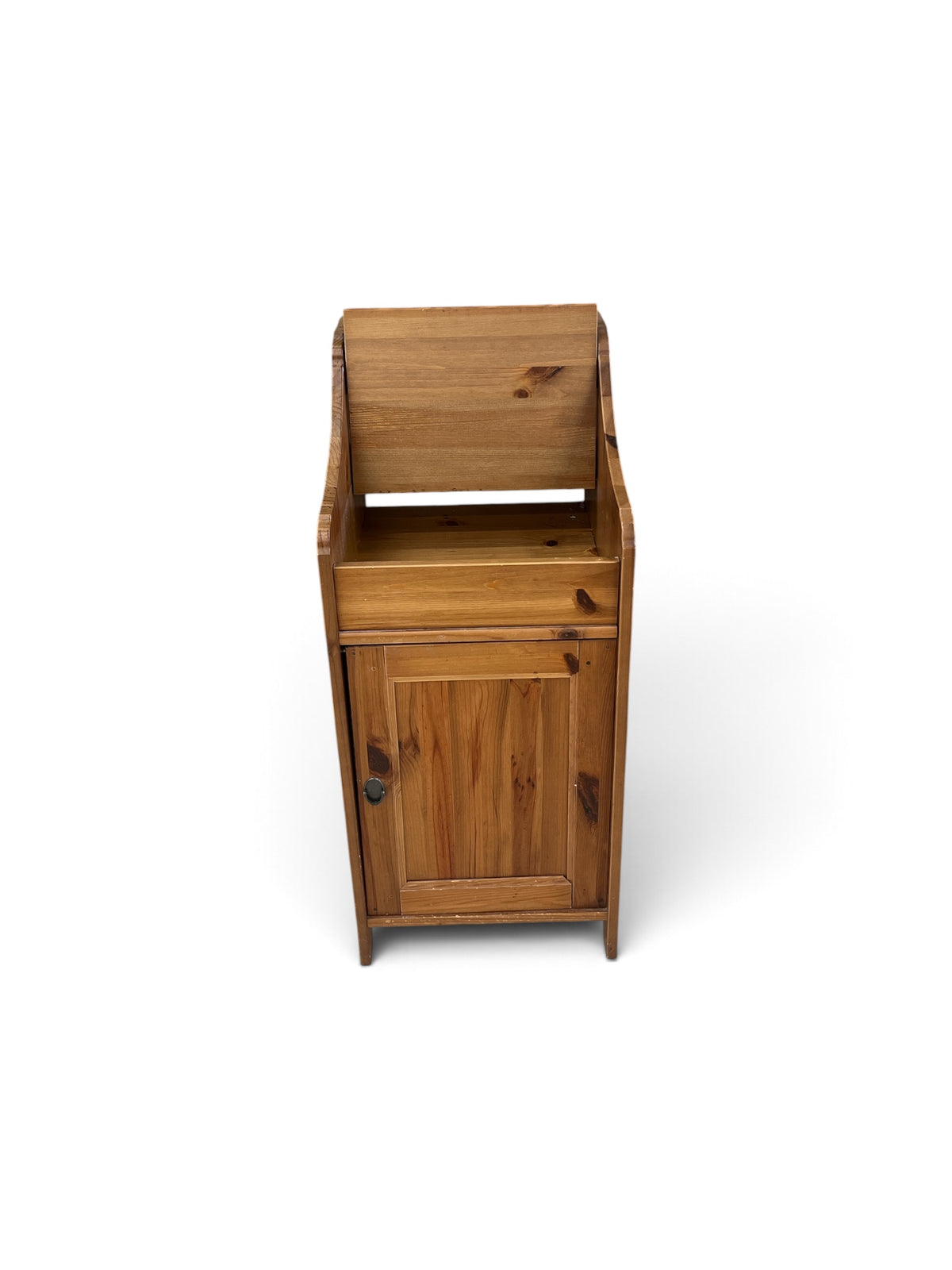 Rustic Solid Pine Wood Short Storage Cabinet