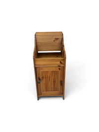 Rustic Solid Pine Wood Short Storage Cabinet