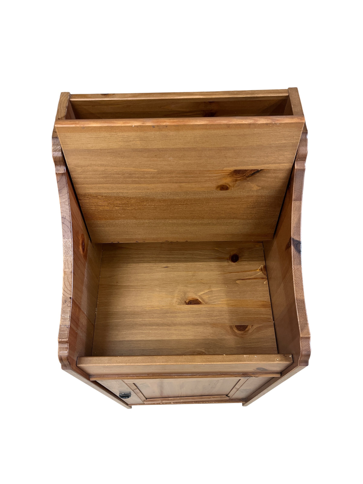 Rustic Solid Pine Wood Short Storage Cabinet