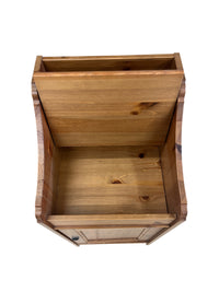 Rustic Solid Pine Wood Short Storage Cabinet