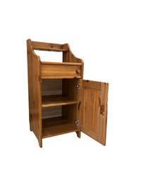 Rustic Solid Pine Wood Short Storage Cabinet