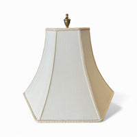 Glass Table Lamp with Brass Base