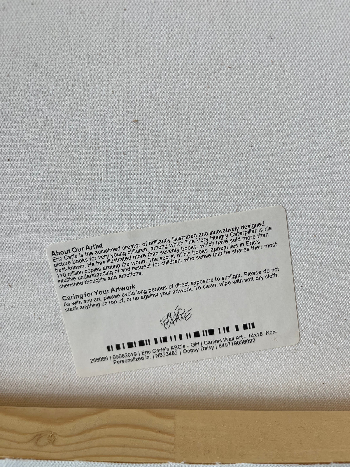 Colourful Animal Alphabet Canvas Wall Art