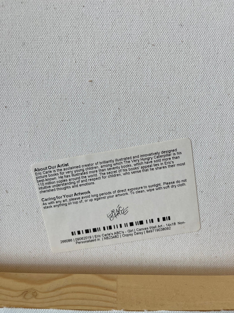 Colourful Animal Alphabet Canvas Wall Art