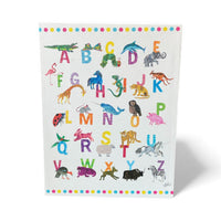 Colourful Animal Alphabet Canvas Wall Art
