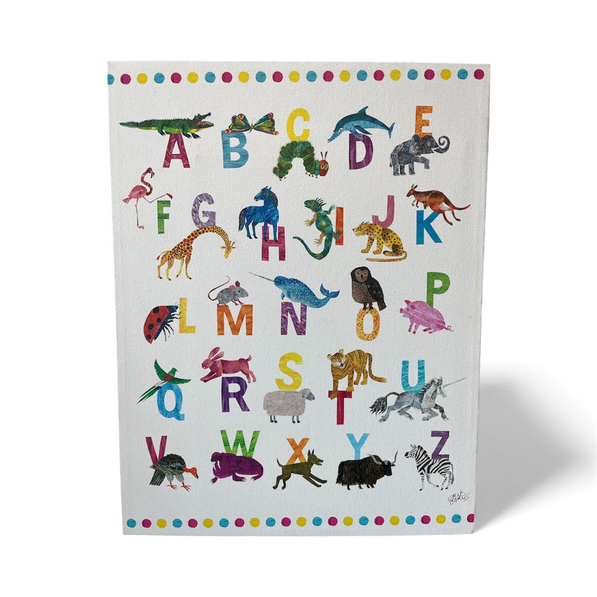 Colourful Animal Alphabet Canvas Wall Art