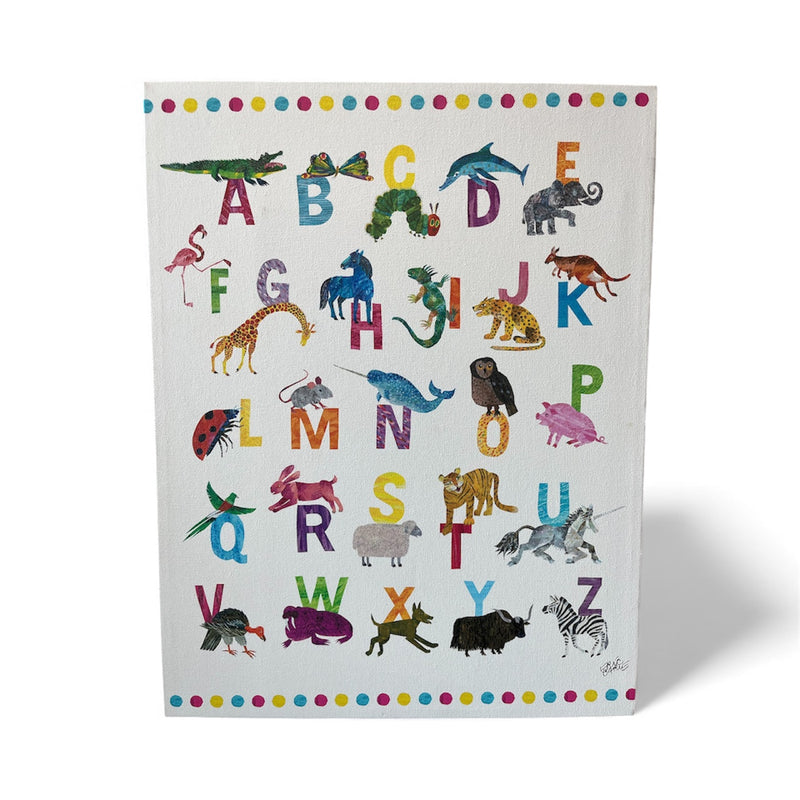 Colourful Animal Alphabet Canvas Wall Art