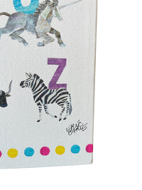 Colourful Animal Alphabet Canvas Wall Art