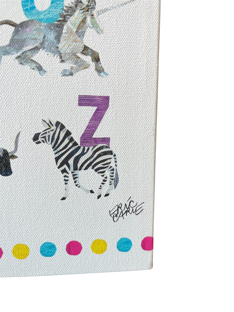 Colourful Animal Alphabet Canvas Wall Art