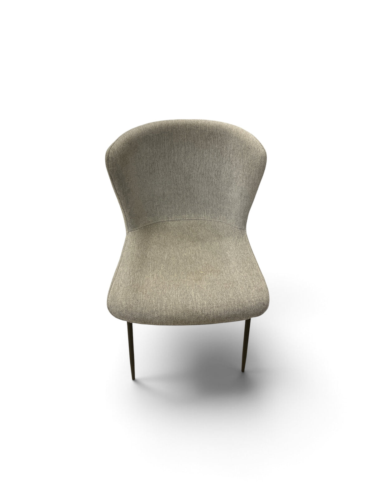 Set of 4 Light Grey Upholstered Minimalistic Chairs