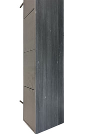 Modern Black Media Console Table with Fluted Doors
