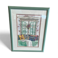 Cozy Window Scenic Artwork in Vibrant Tones