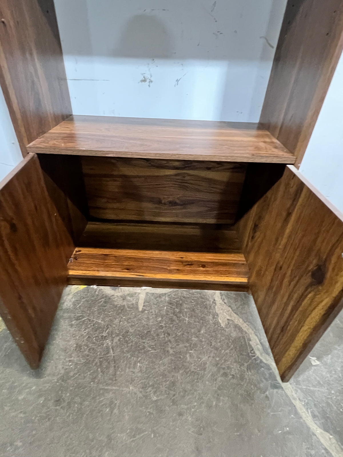 Dark Wood Bookcase / Media Cabinet