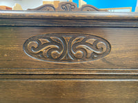 Geometric Scrollwork Oak Sideboard