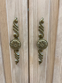 Cream Armoire With Carved Detailing