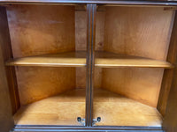 Mahogany Corner Glass Hutch