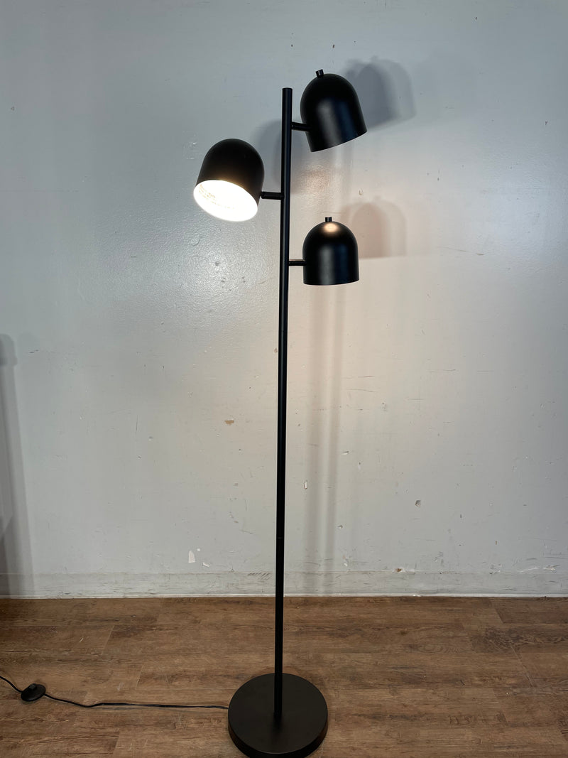 Black Floor Lamp w/3 Adjustable Lights