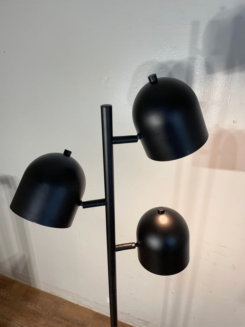 Black Floor Lamp w/3 Adjustable Lights