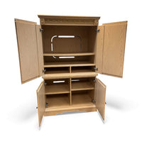 Cream Armoire With Carved Detailing