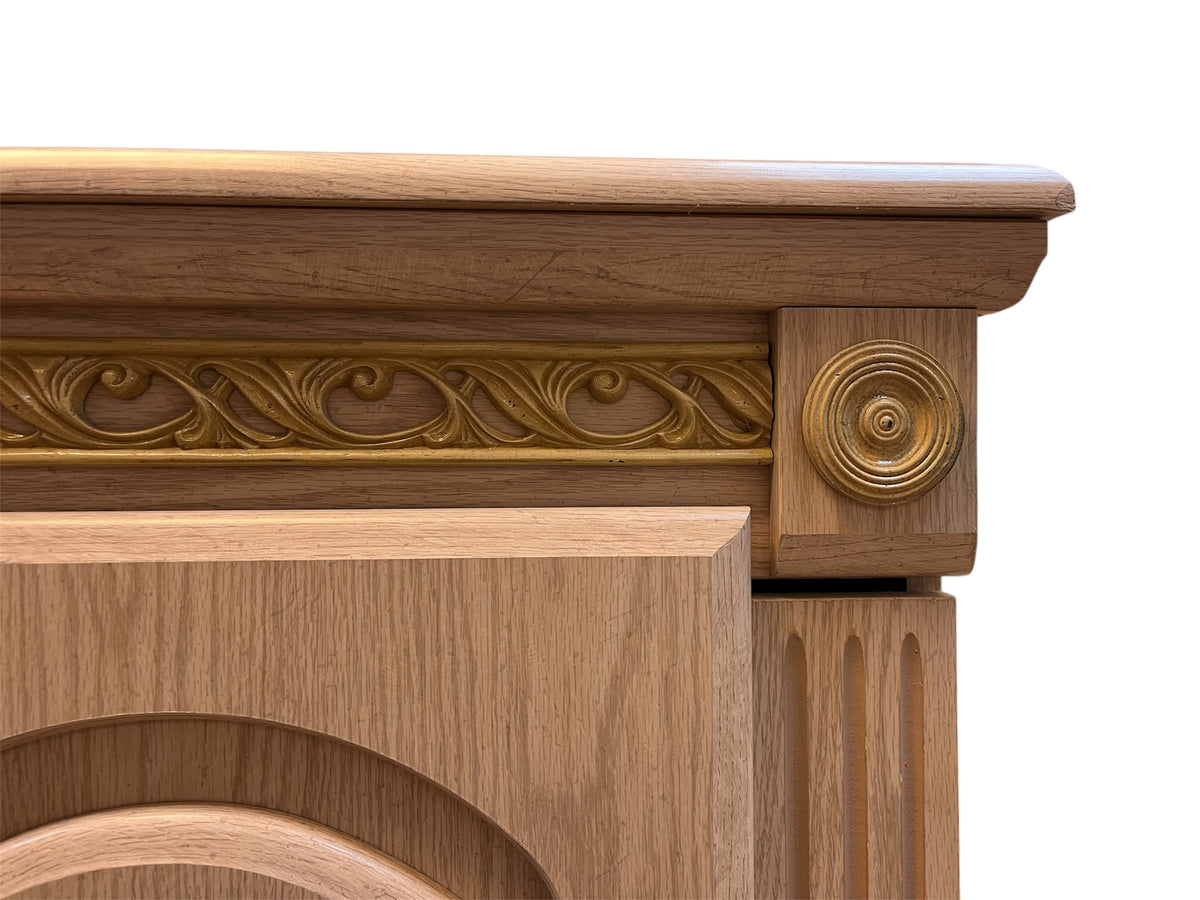 Cream Armoire With Carved Detailing
