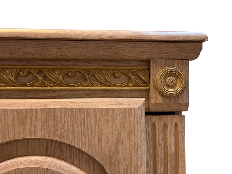 Cream Armoire With Carved Detailing