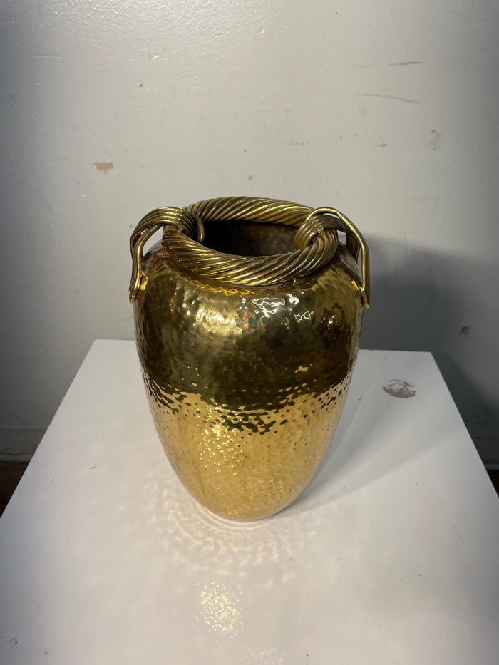 Bronze Vase w/ Bronze Threaded Ribbon