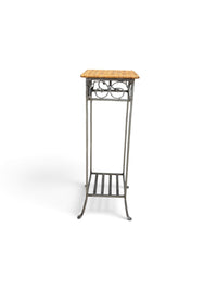 Wicker & Metal Plant Stand/Accent Table