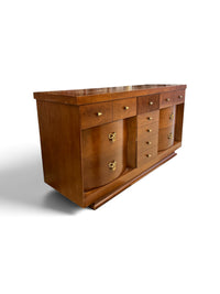 Vintage Wooden Dresser with Gold Tone Hardware