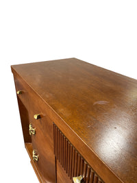 Vintage Wooden Dresser with Gold Tone Hardware
