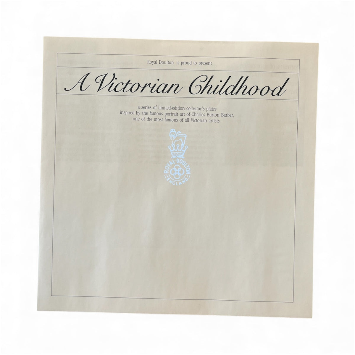 Royal Doulton "The Original 'In Disgrace'" 1991