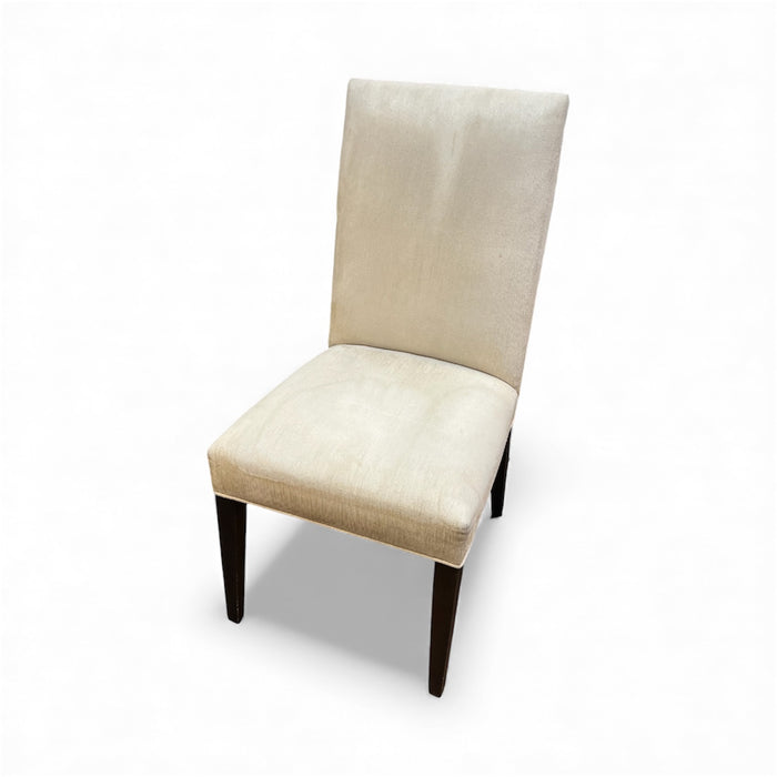 Set of 10 Cream Upholstered Dining Chairs