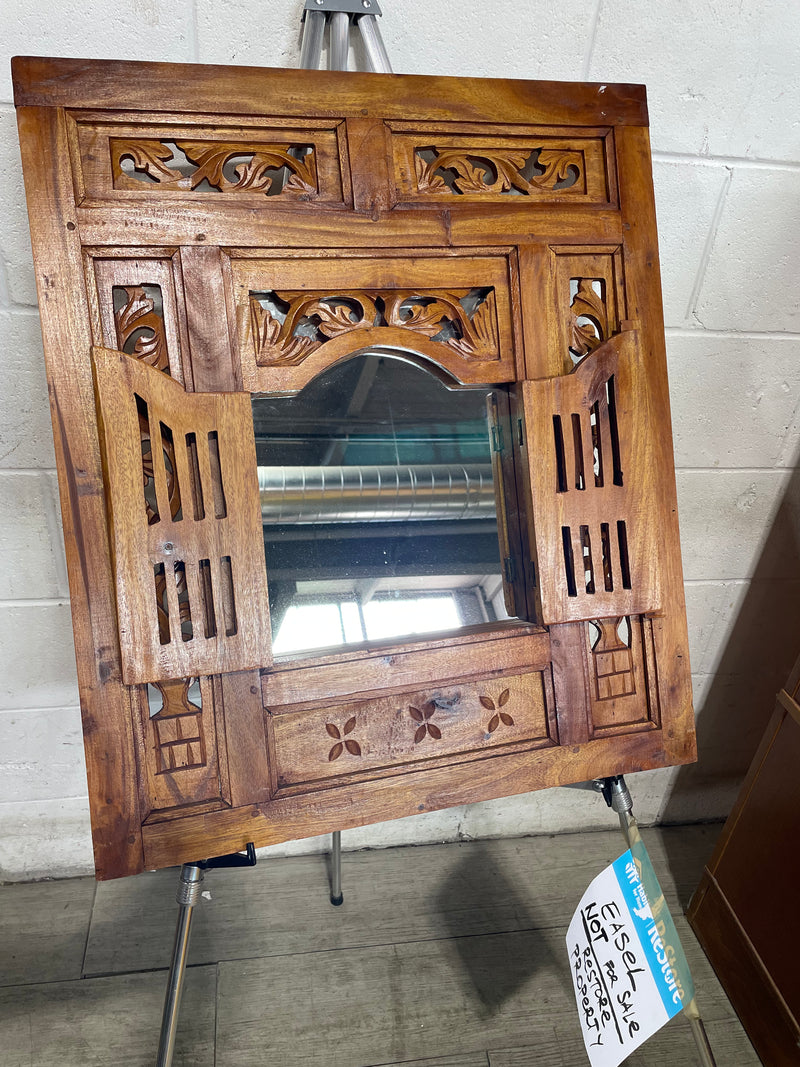 Majestic Hand Carved Wooden Decorative Mirror