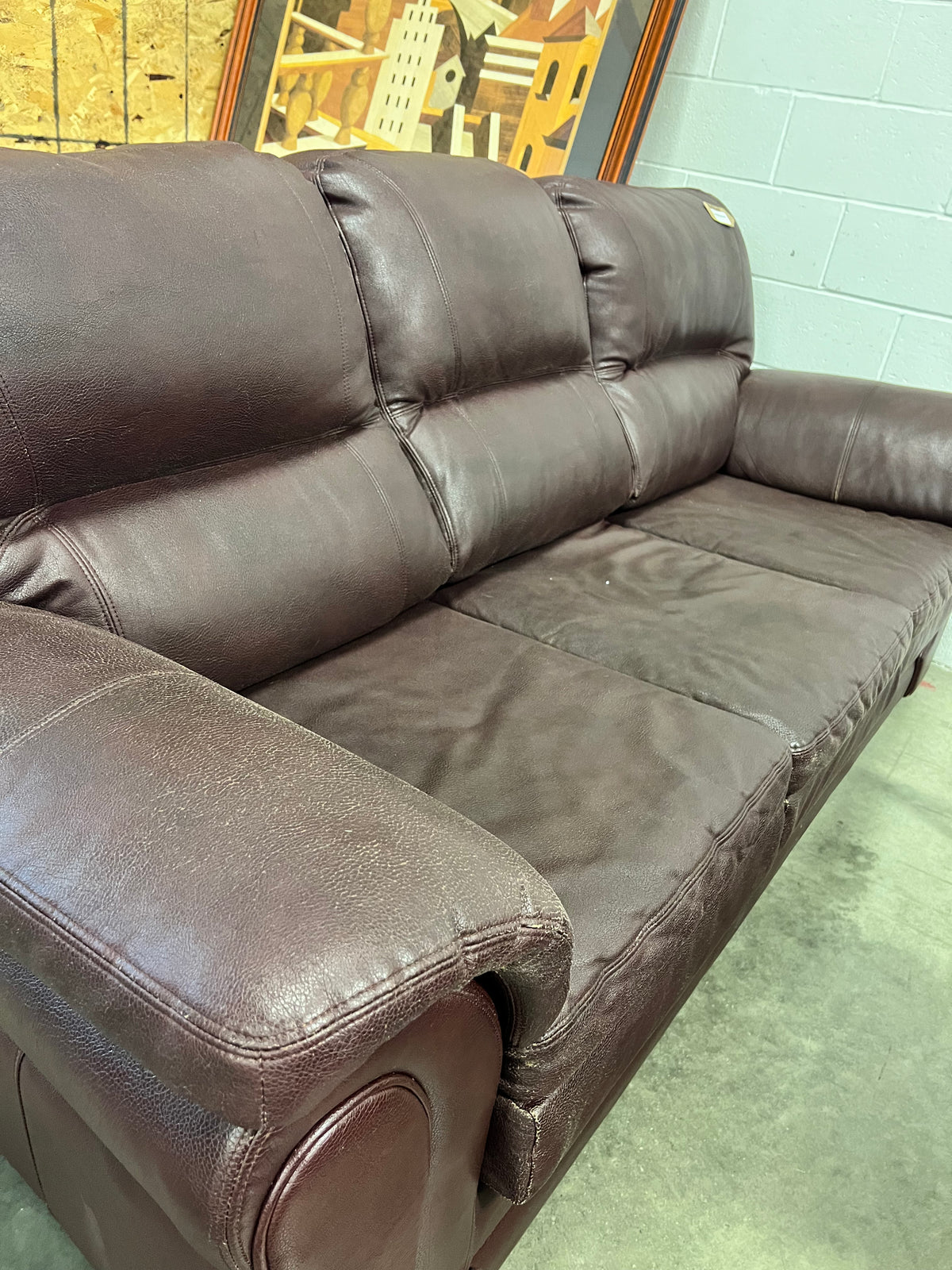 3 Seater Dark Maroon Couch