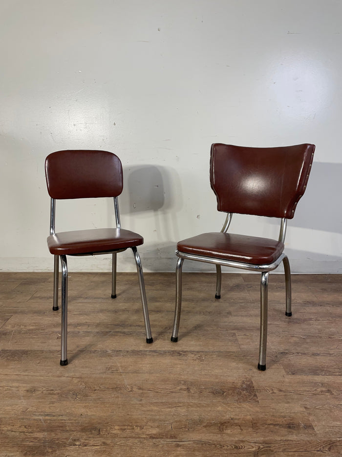 Set of 2 Leather MCM Chairs