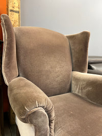 Velvet Wingback Arm Chair