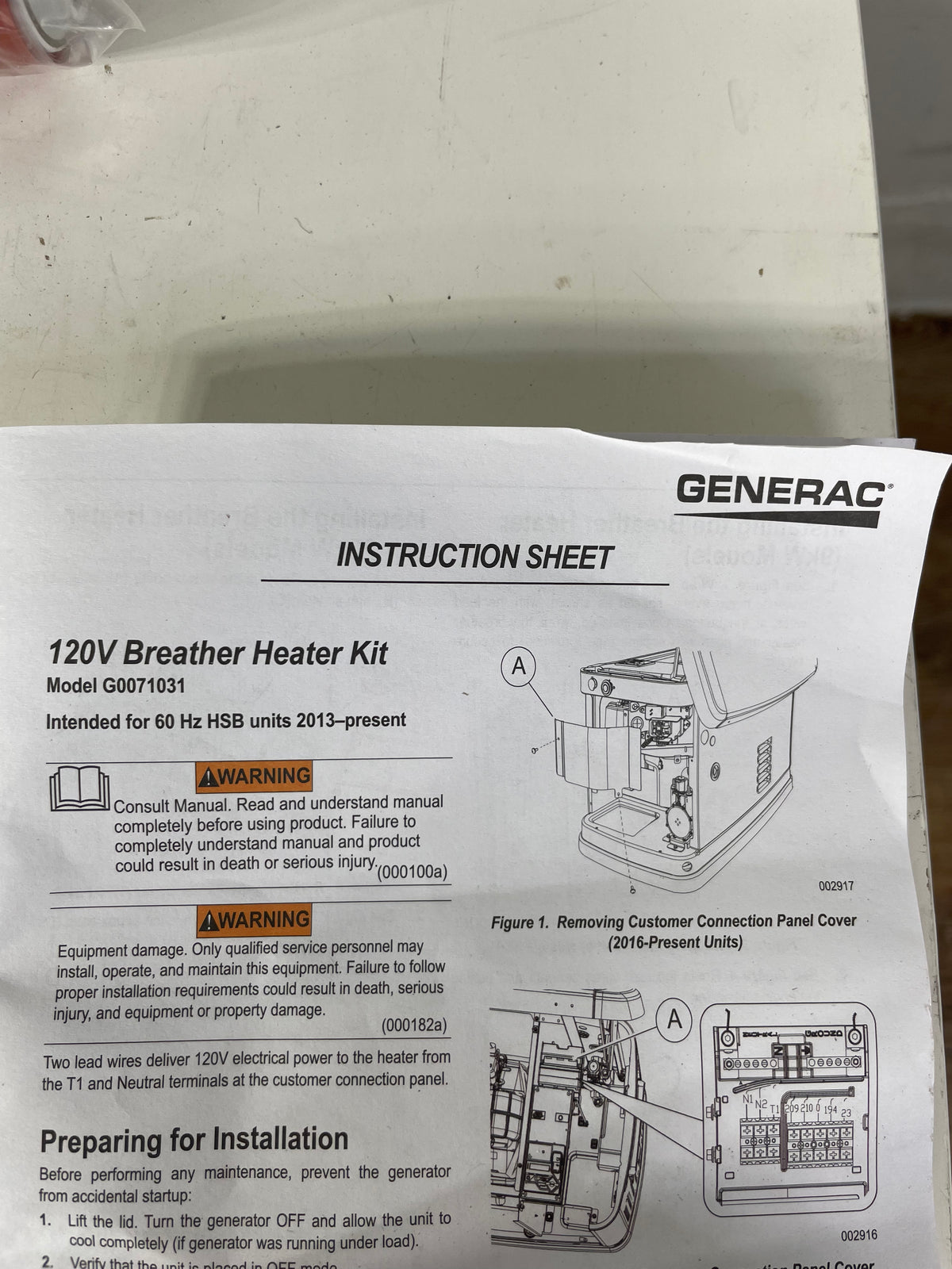 Generac Cold Weather Breather Heater Kit