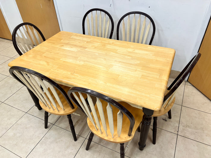 Country Havest Dining Table Set - 6 Chairs