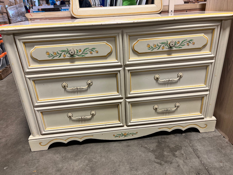 Vintage 6 Drawer Dresser with Mirror