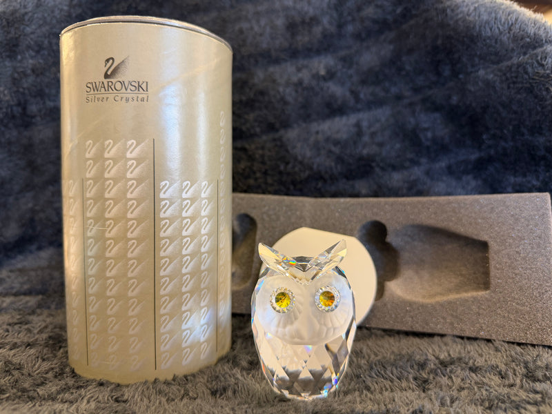 Swarovski Crystal Owl Figurine