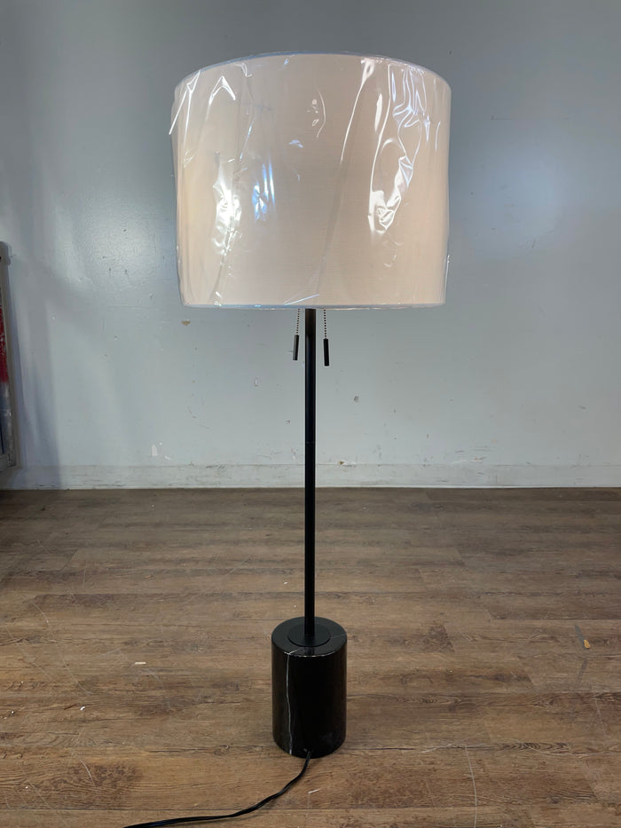 Matte Black Marble Floor Lamp