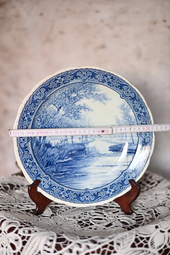 Vintage Delft Blue and White  Decorative Plate